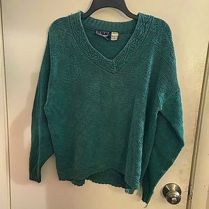 100% Cotton Green Heavy Weight Sweater